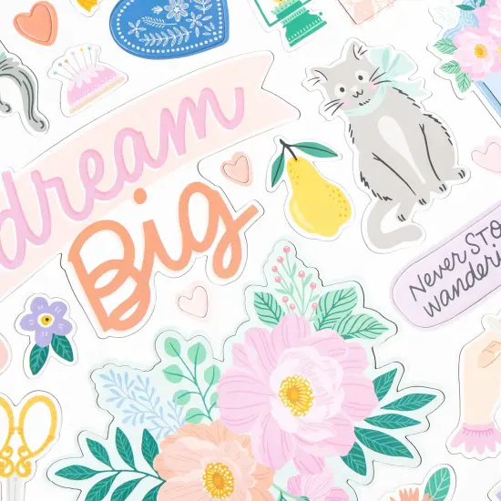 American Crafts Foam Stickers 12"X12" 120/Pkg-Poppy And Pear {4}