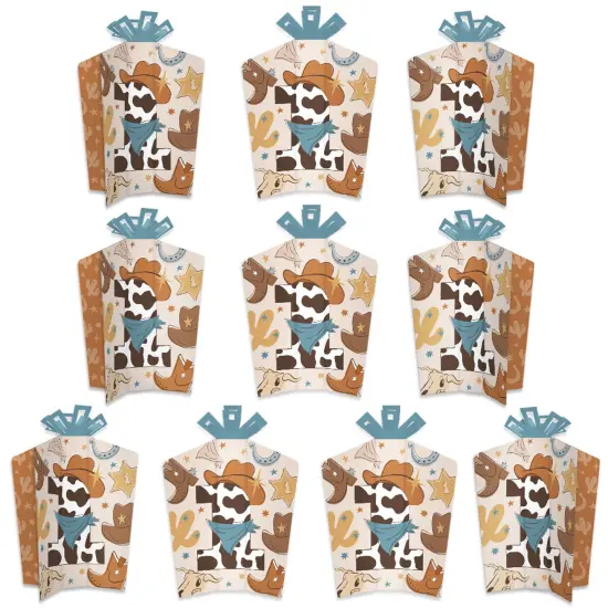 Big Dot of Happiness My First Rodeo - Table Decorations - Little Cowboy 1st Birthday Party Fold and Flare Centerpieces - 10 Count {1}