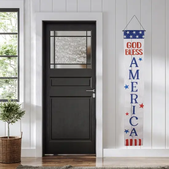 Northlight Stars and Stripes "I Heart USA" and "God Bless America" Door Banners - 71" - Set of 2 Blue {4}