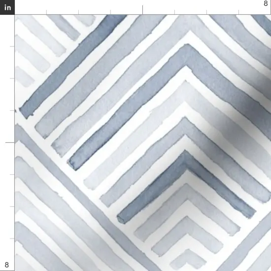Various Fabrics by the Yard or Fat Quarter Coastal Geometric Modern Blue Monochrome Lines Neutral Beach Sea Chevron Custom Printed Fabric by Spoonflower {4}