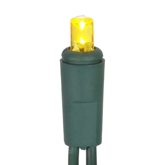 25Ft. 50 Yellow LED Twinkle Wide Angle Lights Christmas Set {2}