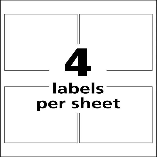 Avery UltraDuty GHS Chemical Labels for Pigment Inkjet Printers, Permanent Adhesive, Waterproof, UV Resistant, 4" x 4",200Labels (60524) {2}
