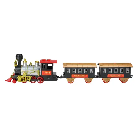 Northlight 17-Piece Battery Operated Lighted & Animated Classics Train Set with Sound Black {3}