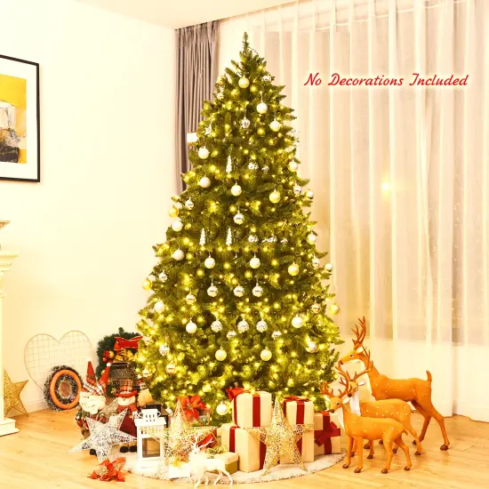 Costway 7.5ft Pre-lit PVC Christmas Fir Tree 8 Flash Mode {2}