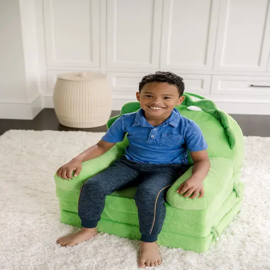 Soft Landing - Elite Seats - Premium Character Sofa Seat & Transformable Fold-Out Lounger with Carrying Handle - Dino {3}