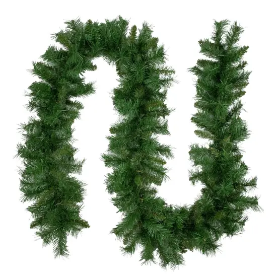 Northlight 9' x 10" Chatham Pine Artificial Christmas Garland, Unlit Green {1}
