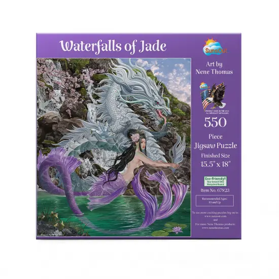Sunsout Waterfalls of Jade 550 pc Jigsaw Puzzle 67823 {4}