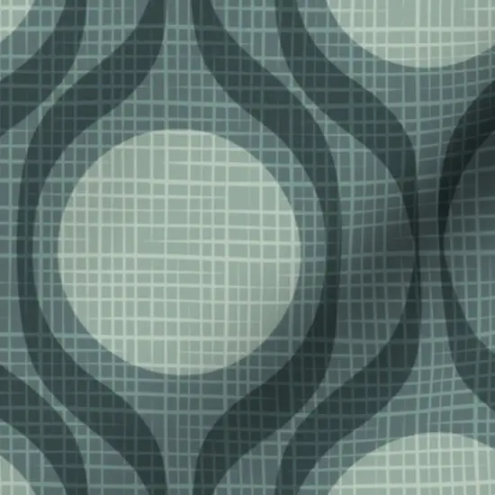 Various Fabrics by the Yard or Fat Quarter Vintage Retro Grey Geometric Ribbons Circle Large Scale Slate Mid Century Modern Mod Custom Printed Fabric by Spoonflower {7}