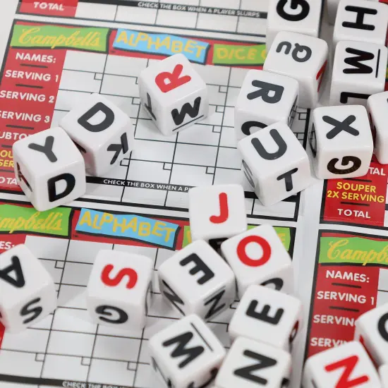 TDC Games Campbell's Alphabet Dice Word Game {5}