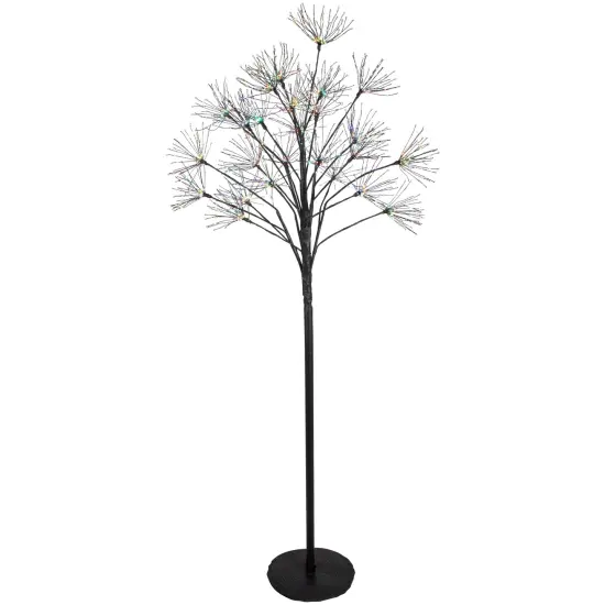 Northlight 5' LED Lighted Christmas Fireworks Tree, Multi-Color Lights Black {1}