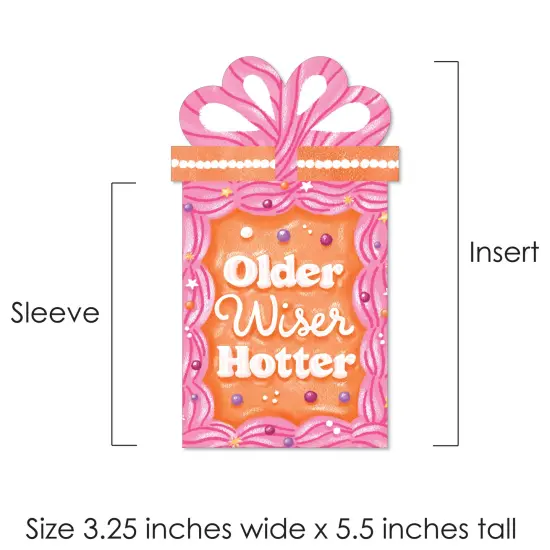 Big Dot of Happiness Assorted Hot Girl Bday - Vintage Cake Birthday Party Money and Gift Card Sleeves - Nifty Gifty Card Holders - Set of 8 {7}