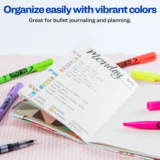 Avery Pen-Style Highlighters, 6 Assorted Colors Per Pack, 4 Packs, 24 Highlighters Total (23565) {4}