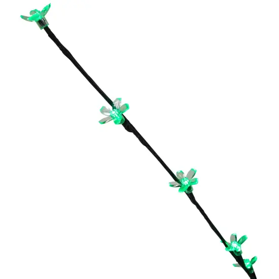 Northlight Pre-Lit Cherry Blossom Artificial Tree Branches - 2.5' - Green LED Lights - Set of 3 {7}