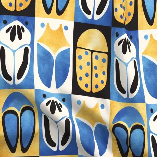 Various Fabrics by the Yard or Fat Quarter Watercolor Geometric Minimal Insects Bugs Tiles Animal Print Nature Custom Printed Fabric by Spoonflower {5}