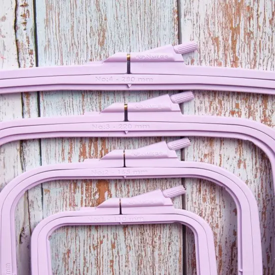 Plastic Square Hoop Nurge 170-12 Pastel Lilac {3}
