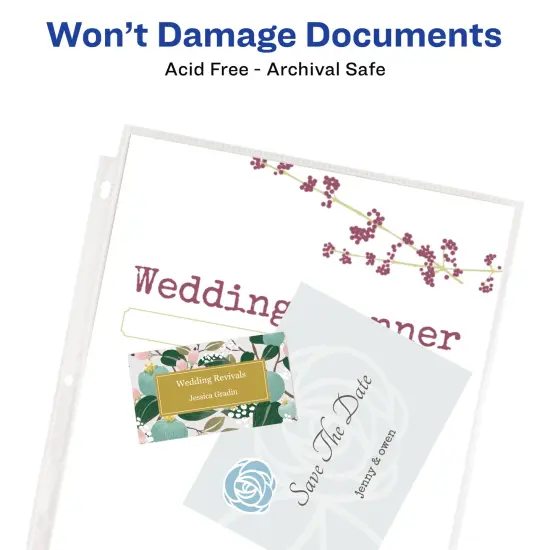 Avery Diamond Clear Secure Top Sheet Protectors, Super Heavyweight, 2-Pack, 50 Page Protectors (86009) {5}