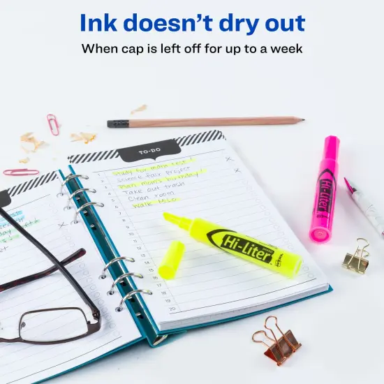 Avery Hi-Liter, Pink and Yellow Highlighters, Desk Style, Chisel Tip, 24 Total (98189) - 12 Pack {5}