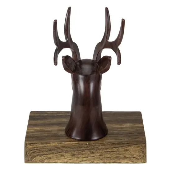 Northlight 7.5" Brown Marbled Buck Deer Head Christmas Stocking Holder {6}