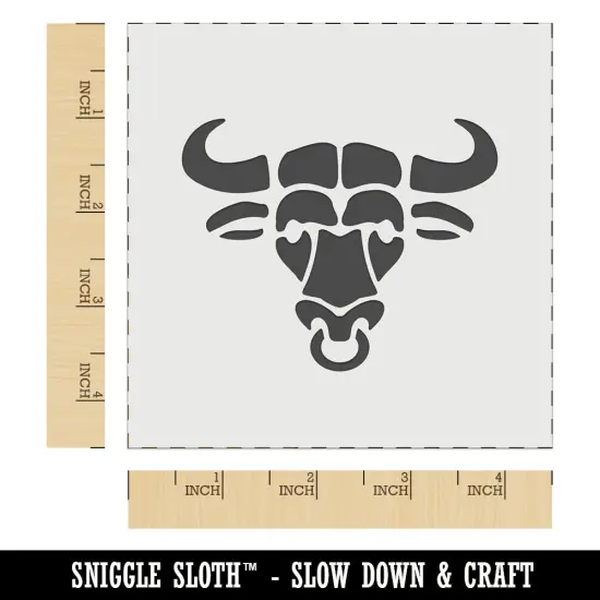 Water Buffalo Ox with Nose Ring Wall Cookie DIY Craft Reusable Stencil {6}