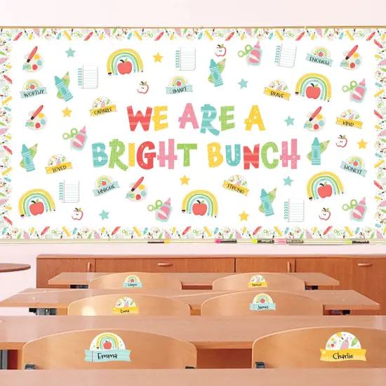 Big Dot of Happiness Cute and Colorful School School Bulletin Board Set Classroom Decoration Kit {1}