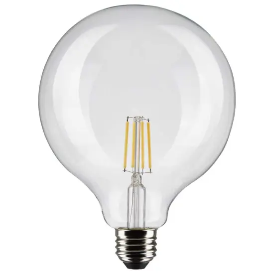 6Pk - Satco 6w G40 Globe Filament LED 4000K Medium Base Dimmable - 60w equiv Cool White {1}