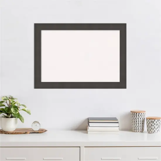Blaine Narrow Framed Corkboard, White Cork Pewter {4}