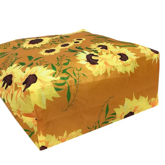 Wrapables Carryall Shopping Travel Tote Bag with Durable Ripstop Polyester - Foldable, Waterproof, and OEKO-TEX Certified Small, Sunflowers {6}