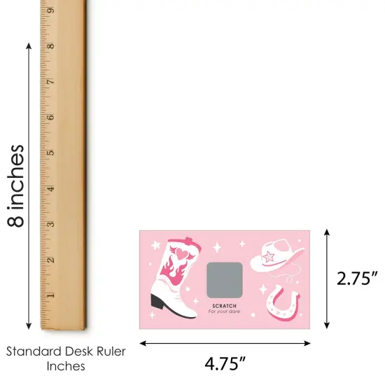 Big Dot of Happiness Last Rodeo - Pink Cowgirl Bachelorette Party Game Scratch Off Dare Cards - 22 Count {7}