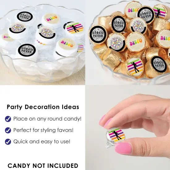 Big Dot of Happiness 70's Disco - 1970s Disco Fever Party Small Round Candy Stickers - Party Favor Labels - 324 Count {6}