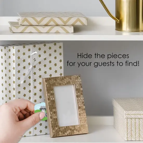 Big Dot of Happiness Woodland Creatures - Baby Shower or Birthday Party Scavenger Hunt - 1 Stand and 48 Game Pieces - Hide and Find Game {4}