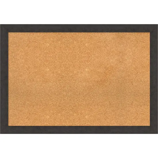 Rustic Plank Narrow Framed Corkboard, Natural Cork Espresso {1}