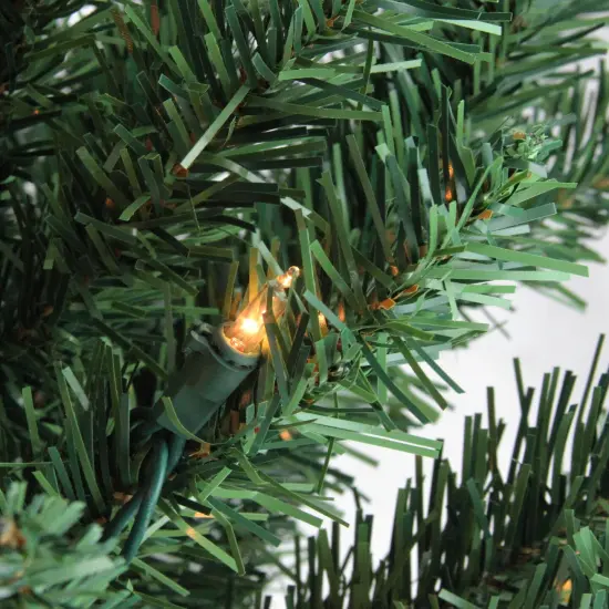 Northlight 4.5' Pre-lit Full Buffalo Fir Artificial Christmas Tree - Clear Lights Green {3}
