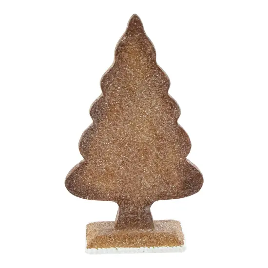 Northlight Glittered Gingerbread Tree Christmas Decoration - 8.25" Beige {7}