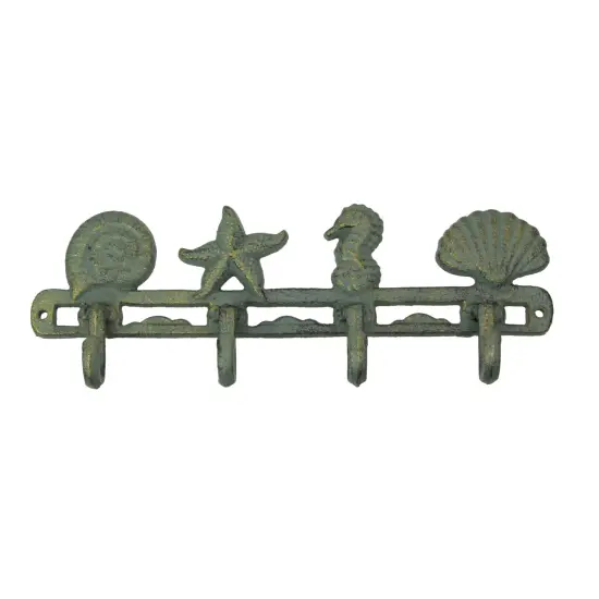 Cast Iron Starfish Seahorse Sea Life Wall Hook Decorative Towel Coat Rack Decor {1}