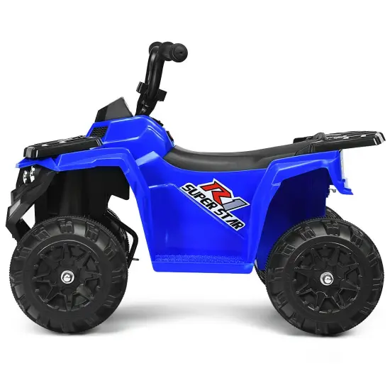 6V Battery Powered Kids Electric Ride on ATV Blue {4}