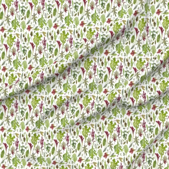 Various Fabrics by the Yard or Fat Quarter Microgreens Lettuce Leaves Spinach Salad Kitchen Picnic Custom Printed Fabric by Spoonflower {6}