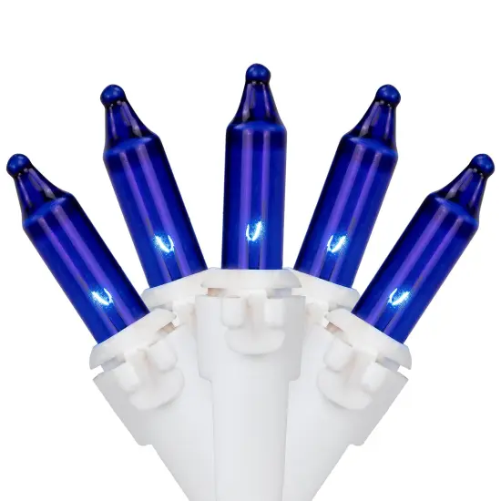 Northlight Mini Incandescent Christmas Lights - Blue - 7' White Wire - 35ct {1}