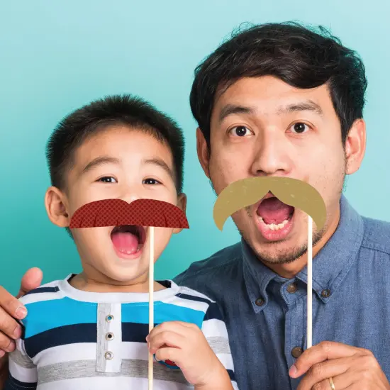 Big Dot of Happiness The Big Game - Red and Gold - Football Party Photo Booth Props Kit - 20 Count {4}