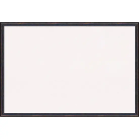 Dark Bronze Scoop Wood Framed Corkboard, White Cork {1}