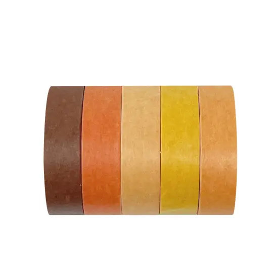 Wrapables Solid Color Washi Tape (Set of 5) Orange {3}