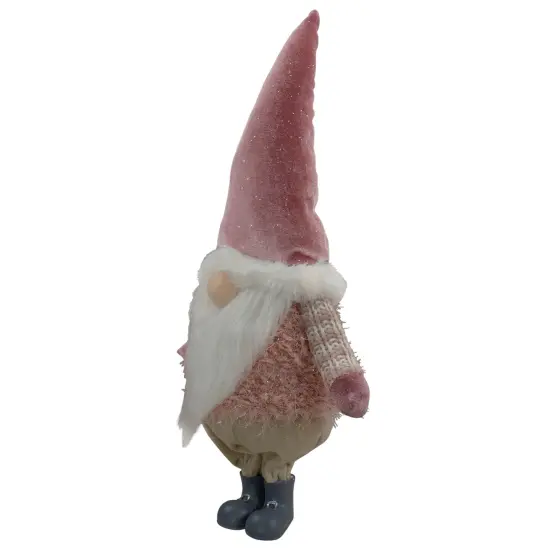 Northlight LED Lighted Boy Gnome Christmas Figure - 16" - Mauve Pink {5}