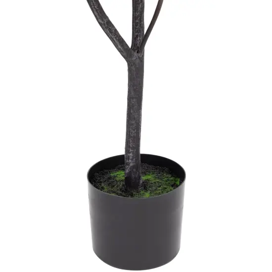 Northlight Real Touch&trade; Artificial Eucalyptus Tree in Black Pot 53" Green {7}