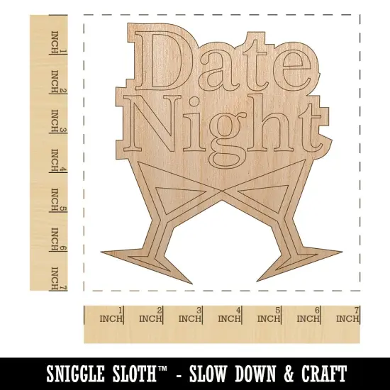 Date Night Planning Unfinished Wood Shape Piece Cutout for DIY Craft Projects {1}