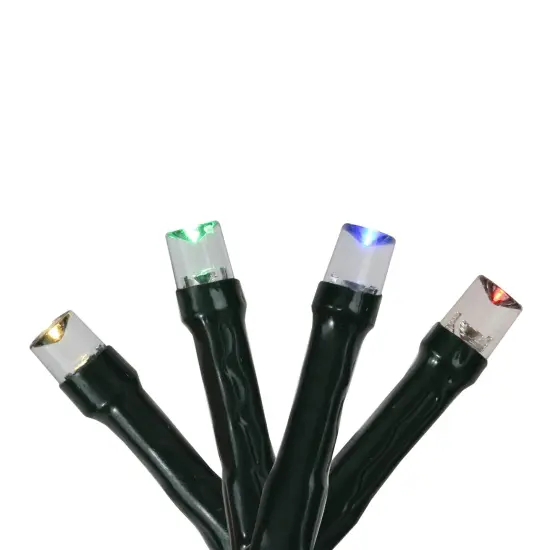 Roman Mini Multi-Function LED USB Wide Angle Christmas Lights - Multi-Color - 24.5' Green Wire - 200ct {1}