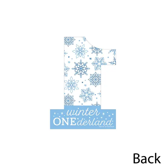 Big Dot of Happiness Blue Snowflakes 1st Birthday - One Shaped Decorations DIY Boy Winter ONEderland Party Essentials - Set of 20 {4}