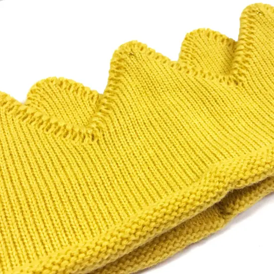 Wrapables Baby Boy & Girl Birthday Party Knitted Crown Headband Beanie Cap Hat Yellow {3}