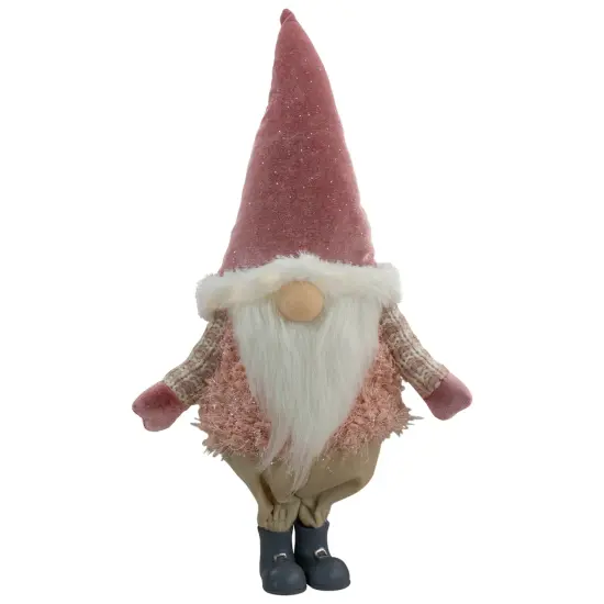 Northlight LED Lighted Boy Gnome Christmas Figure - 16" - Mauve Pink {1}