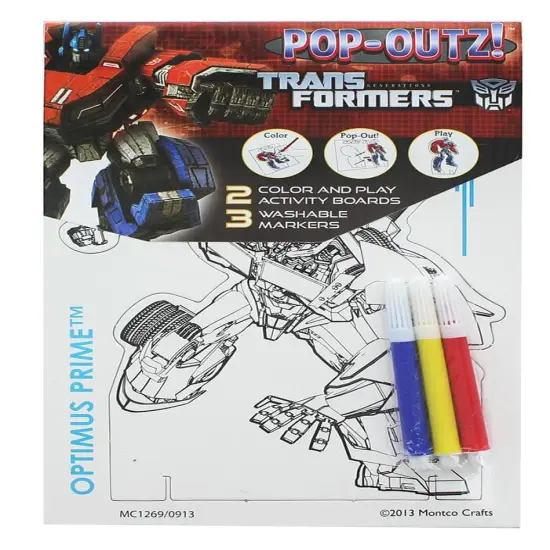 Transformers Pop Outz! Color and Play Activity Boards, Assorted {1}