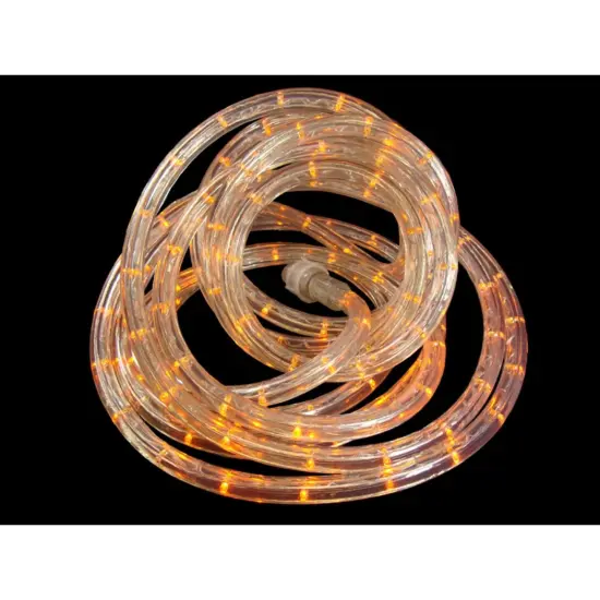 Hofert Transparent LED Christmas Rope Lights - Orange Lights - 18' {1}
