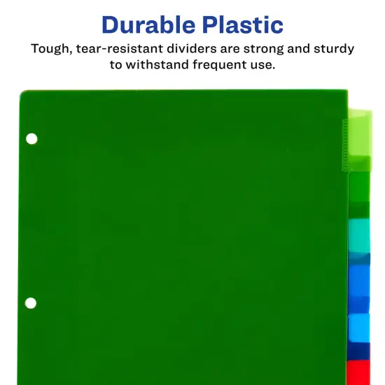 Avery Dividers for 3 Ring Binders, 8-Tab Binder Dividers, Plastic Binder Dividers, Insertable Big Tab, Multicolor, 3 Sets (71901) {4}